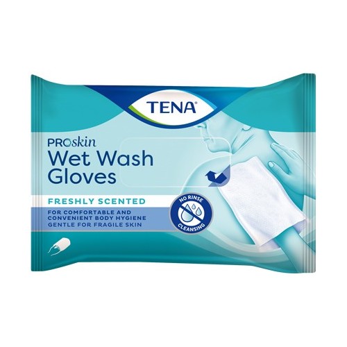 TENA Wet Wash Gloves ProSkin : Gants sans rinçage
