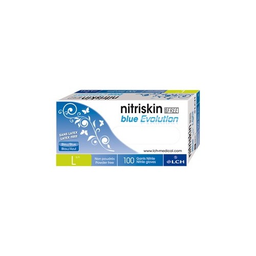 Gants d'examen nitrile Nitriskin free blue evolution