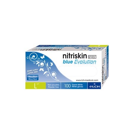 Gants d'examen nitrile Nitriskin free blue evolution