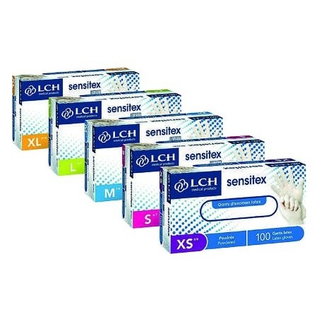 Gants d'examen latex Sensitex free