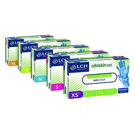 Gants d'examen nitrile Nitriskin free blue evolution