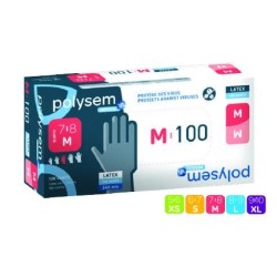 Gants latex non poudrés POLYSEM