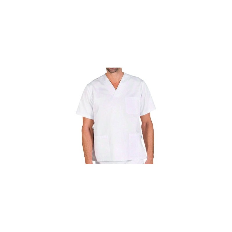 Tunique taille élastique coton unisexe blanc