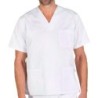Tunique taille élastique coton unisexe blanc