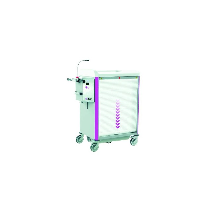 Chariot de distribution avec rideau motorisé Neop® Lock et système EasyMoove®
