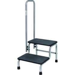 Marchepied inox 2 marches avec rampe
