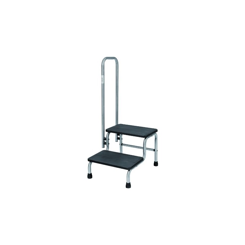 Marchepied inox 2 marches avec rampe