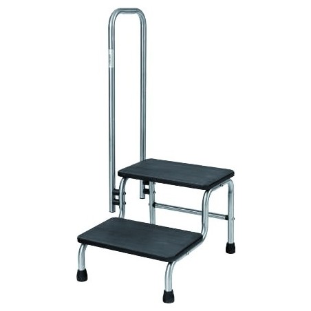 Marchepied inox 2 marches avec rampe