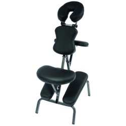 Chaise de massage avec accessoires noire