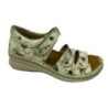 Sandale cuir beige à très grande ouverture