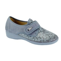 Chausson gris extensible à grande ouverture