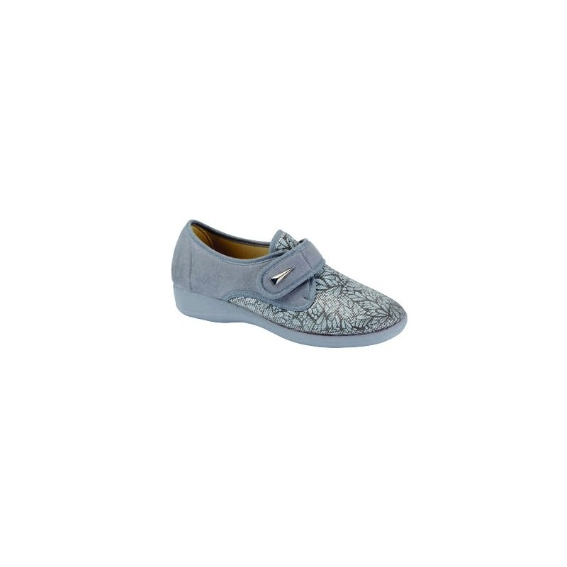 Chausson gris extensible à grande ouverture
