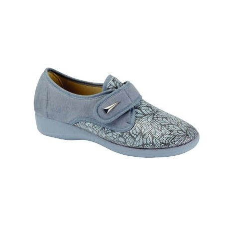 Chausson gris extensible à grande ouverture