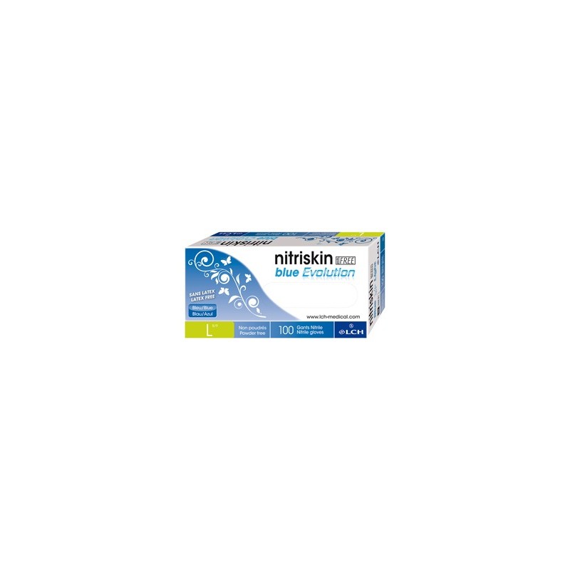 Gants d'examen nitrile Nitriskin free blue evolution