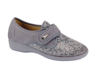 Chausson gris extensible à grande ouverture